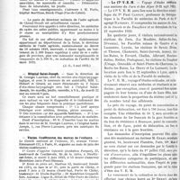 1349 - Page 2062 - Partie Professionnelle. Reportage Professionnel. Nouvelles et informations. Hôpital maritime de Berck / Hôpital Saint-Joseph / Visites. Conférences des oeuvres de l’enfance / Le 17e V. E. M