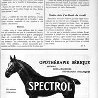 1366 - Page XI-2087 - Correspondance. Délivrance d’un certificat d’incapacité permanente / Contre-visite d’un blessé du travail