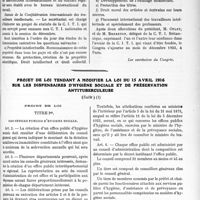 1404 - Page 2147 - Partie Professionnelle. Comptes rendus, documents, pièces officielles.... Congrès international des travailleurs intellectuels, Première session / Projet de loi tendant à modifier la loi du 15 avril 1916 sur les dispensaires d’hygiène sociale et de préservation antituberculeuse, (Suite)