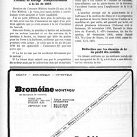 1409 - Page 2154-XLIV - Correspondance. Point de départ de la prorogation de bail / Accident de battage Assujettissement à la loi de 1899 / Réduction sur les chemins de fer au profit des mutilés