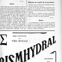 1422 - Page XI-2175 - Correspondance. Accident commercial ou accident agricole / Déduction des impôts du revenu déclaré