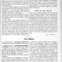 1444 - Page 2213 - Partie Scientifique. L’Actualité Scientifique. Les Sociétés Savantes. Toulouse. Société de médecine. A propos de quelques cas d’avortement provoqués / Société de chirurgie. Tumeur abdominale maligne chez un gallinacé / Volvulus du côlon transverse / Les Thèses. Du sarcome ostéoide de la choroïde, par Dr Regnault. (lmp. Noirclerc et Fénétrier. Lyon, 1922) / Le réflexe palato-cardiaque physiologique, par Dr Henri Louge. (Jouve et Cie, éditeurs, Paris, 1923)