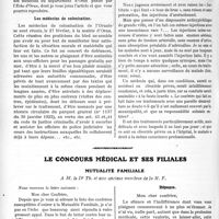 1449 - Page 2222 - Partie Professionnelle. Travaux Originaux. Un joli cadeau à faire au corps médical. L’exercice de la médecine aux colonies / Le concours médical et ses filiales. Mutualité familiale [Dr H. Mignon]