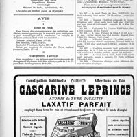 1469 - Page 2256-IV - Office de Renseignements du « Concours » / Demandes et offres
