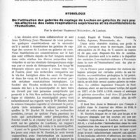1491 - Page 2286 - Partie Scientifique. Travaux Originaux. Psychiatrie. Débilité mentale et perversions instinctives, (Présentation de malade), M. le Prof. H. Claude / Hydrologie. De l’utilisation des galeries de captage de Luchon en galeries de cure pour les affections des voies respiratoires supérieures et les manifestations du rhumatisme, par le Docteur Raymond Molinéry