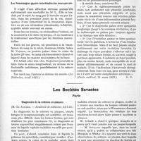 1495 - Page 2294 - Partie Scientifique. L'Actualité Scientifique. La Presse. La stérilité d’origine tubaire et son traitement [(La Médecine, avril 1923)] / Les hémorragies gastro-intestinales des nouveau-nés [(La Médecine, avril 1923)] / Splénopneumonie et pleurésie enkystée [(Paris médical, 31 mars 1923)] / Les Sociétés Savantes. Paris. Diagnostic de la sclérose en plaques, (Académie de médecine ; 22-5. -23)