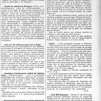 1520 - Page 2333 - Partie Professionnelle. Reportage professionnel. Nouvelles et informations. Comité d’hygiène sociale et de défense contre la tuberculose du département de la Charente-Inférieure / Faculté de médecine de Bordeaux / Livre d’or des médecins morts pour la Patrie / Association d’enseignement médical des hôpitaux de Paris / Un monument aux externes et anciens externes des hôpitaux de Paris morts pour la France / Luchon / Good Will Délégation