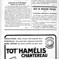 1523 - Page 2338-XLVIII - Correspondance. Application du Tarif Breton. Abcès superficiel ou profond / Application du Tarif Maginot. Dilatation pour fissure anale / Note de médecine pratique. Vaccinations esthétiques et inesthétiques