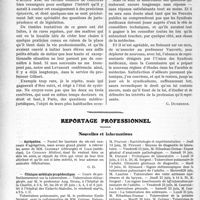 1565 - Page 2404 - Partie professionnelle. Travaux Originaux. La réforme des études médicales [G. Duchesne] / Reportage professionnel. Nouvelles et informations. Agrégation / Clinique médicale propédeutique