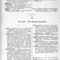1573 - Page 2420 - Table des matières contenues dans le « concours médical ». Année 1923, 1er semestre. Partie Scientifique / Partie Professionnelle