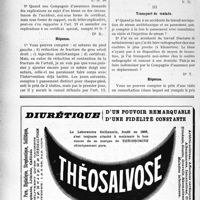 1583 - Page 2436-L - Correspondance. Application du Tarif Breton. Interventions simultanées / Transport de malade