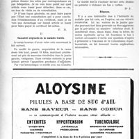 1585 - Page 2440-LIV - Correspondance. Application du Tarif Maginot. Traitement par correspondance / Causalité originelle de la maladie traitée