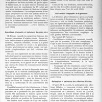 1616 - Page 2469 - Partie scientifique. L'Actualité Scientifique. La Presse. Traitement des lésions tuberculeuses bucco-pharyngées [(Paris médical, 14 avril 1923)] / Symptômes, diagnostic et traitement des gros reins [(Journ. des Prat. 14 avril 1923)] / Les fibromes compliqués. de la grossesse [(Presse avril 1923)] / Pathogénie et traitement des affections biliaires [(Les Sciences médicales 15 mars 1923)]