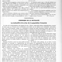 1630 - Page 2483 - Partie professionnelle. Travaux Originaux. Un joli cadeau à faire au corps médical. Le 5e congrès national de la tuberculose à Strasbourg / Chronique de la mutualité. La mutualité et la crise de la population française