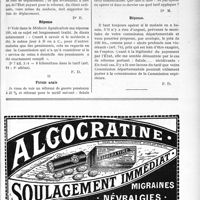 1688 - Page XLIII-2539 - Correspondance. Application du Tarif Maginot. Indemnité kilométrique / Fistule anale