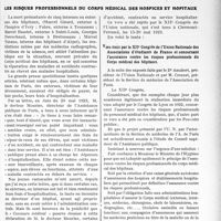 1728 - Page 2579 - Partie Professionnelle. Travaux Originaux. Les risques professionnels du corps médical des hospices et hôpitaux