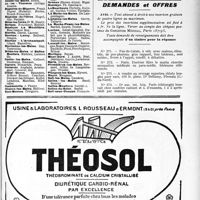 1754 - Page V-2605 - L’Agenda-Memento du Praticien 1924. Médecins spécialistes / Membres du concours exerçant dans les stations thermales / Demandes et offres