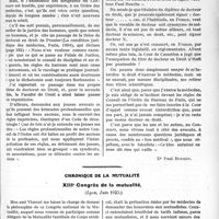 1786 - Page 2637 - Partie professionnelle. Travaux Originaux. Un joli cadeau à faire au corps médical. L’ordre des médecins. Commentaires de commentaires [Dr Paul Boudin] / Chronique de la mutualité. XIIIe Congrès de la mutualité, (Lyon, juin 1923)