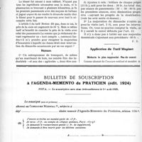 1797 - Page 2648-XLIV - Correspondance. Application du Tarit Breton. Choix du Tarif. Brûlures / Application du Tarif Maginot. Médecin le plus rapproché. Pas de cumul / Bulletin de souscription à l’agenda-memento du praticien"