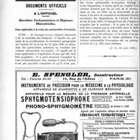 1799 - Page 2650-XLVI - Correspondance. Application du Tarif Maginot. Injections intratrachéales / Documents officiels. A L’officiel. Questions Parlementaires et Réponses Ministérielles. Taxe applicable à la vente des automobiles d’occasion