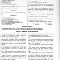 1836 - Page 2687 - Partie Professionnelle. Travaux Originaux. Mutualité familiale. Réunion du Conseil d’Administration, 26 juin 1923 / Comptes rendus, documents, pièces officielles…. Groupe médical parlementaire