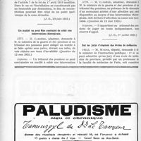 1845 - Page 2696-XLIV - Documents officiels. A L’officiel. Remploi des dommages de guerre en achat de radium ou installation de rayons X / Un mutilé ne peut être contraint de subir une intervention chirurgicale / L’affection qui peut disparaître au moyen d’une intervention chirurgicale doit-elle être considérée comme incurable / Sur les jurys d’examen des écoles de médecine