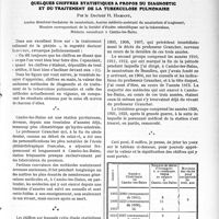 1858 - Page 2709 - Partie scientifique. Travaux Originaux. Quelques chiffres statistiques à propos du diagnostic et du traitement de la tuberculose pulmonaire, par le Docteur H. Hamant