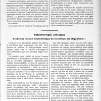1874 - Page 2725 - Partie scientifique. L’Actualité Scientifique. Les Thèses. Les cancers du cardia et du pôle supérieur de l’estomac. Leur diagnostic radiologique, par Dr J. -R. Soulié, (A. Maloine et fils, éditeurs, Paris) / Thérapeutique appliquée. Etude sur l’action neuro-tonique du nucléinate de strychnine