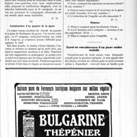 1888 - Page XXXIX-2739 - Correspondance. Application du Tarif Breton. Lacune du Tarif / Complications d’un panaris de la gaine / Envoi en convalescence d’un jeune soldat malade