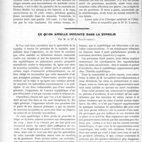 1913 - Page 2764 - Partie scientifique. Travaux Originaux. Clinique médicale. La paralysie ascendante aiguë (maladie de Landry), M. le Professeur A. Gilbert / Ce qu’on appelle immunité dans la syphilis, par M. le Dr A. Gauducheau