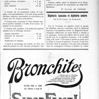 1942 - Page XLV-2793 - Notes de médecine pratique. Traitement de la pelade / Diphtérie humaine et diphtérie aviaire