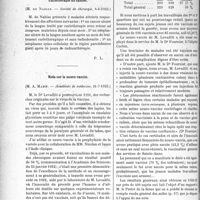 1971 - Page 2822 - Partie scientifique. L’Actualité Scientifique. Les Sociétés Savantes. Paris. Angines aiguës avec adénopathies généralisées et mononucléose, (Société médicale des hôpitaux, 1-6-1923) / Curiethérapie du cancer, (Société de. chirurgie, 6-6-1923) / Note sur le neuro-vaccin, (Académie de médecine, 31-7-1923)