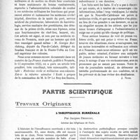 2001 - Page 2852 - Propos du jour. La médecine aux colonies. En Nouvelle-Calédonie. Médecins civils et médecins militaires [J. Noir] / Partie Scientifique. Travaux Originaux. L’insuffisance surrénale, par Jacques Decourt