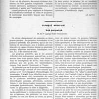2007 - Page 2858 - Partie Scientifique. Travaux Originaux. L’insuffisance surrénale, par Jacques Decourt / Clinique médicale. Les purpuras, M. le Pr Noël Foessinger