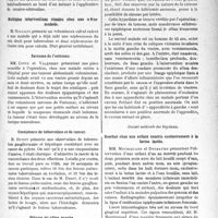 2016 - Page 2867 - Partie Scientifique. L’Actualité Scientifique. Les Sociétés Savantes. Lyon. Société nationale de médecine et des sciences médicales. Rétrécissement congénital de l’oesophage / Multiples interventions rénales chez une même malade / Sarcome de l'estomac / Coexistence de tuberculose et de cancer / Sténose du côlon gauche / Société médicale des hôpitaux. Scorbut chez une enfant nourrie exclusivement à la farine lactée / Le « signe de Souques » dans l’hémiplégie organique