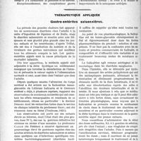 2019 - Page 2870 - Partie Scientifique. L’Actualité Scientifique. Les Thèses. Contribution à l’étude de l’avenir obstétrical des myomectisées au cours de la grossesse, par Dr G. Béraud, Imprimerie Centrale, Angers / Thérapeutique appliquée. Gastro-entérites saisonnières
