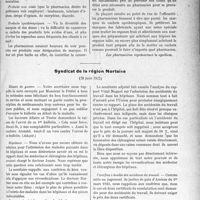 2028 - Page 2879 - Partie Professionnelle. Comptes rendus, documents, pièces officielles…. Fédération des syndicats médicaux de l’Eure, (24 juin 1923). Communication des pharmaciens à la Fédération de l’Eure / Syndicat de la région Nortaise, (28 juin 1923)