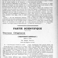2050 - Page 2901 - Propos du Jour. A propos du Congrès International contre la lèpre. La prophylaxie de la lèpre en Nouvelle-Calédonie [J. Noir] / Partie Scientifique. Travaux Originaux. L'insuffisance surrénale, (Suite et Fin), par Jacques Decourt. Insuffisance surrénale aigüe