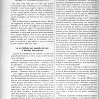 2059 - Page 2910 - Partie Scientifique. Travaux Originaux. Clinique dermatologique. La douleur en chirurgie, (Suite), par Dartigues. Des conséquences psychiques et pratiques du progrès de l'anesthésie chirurgicale. La psychologie des malades devant la douleur chirurgicale