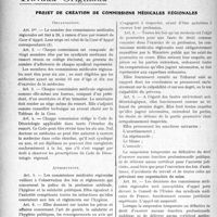 2069 - Page 2920 - Partie Professionnelle. Travaux Originaux. Projet de création de commissions médicales régionales [G. Duchesne]