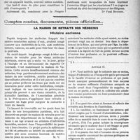 2074 - Page 2925 - Partie Professionnelle. Travaux Originaux. Jurisprudence. La justice protège les charlatans du bandage, par Jean Calot [Dr Paul Boudin] / Comptes rendus, documents, pièces officielles…. La maison de retraite des médecins. Histoire ancienne
