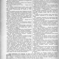 2079 - Page 2930 - Partie Professionnelle. Reportage Professionnel. Nouvelles et informations. A propos de l’ajournement du Congrès d’ophtalmologie de Londres / Ecole d’infirmières et de visiteuses de Lyon et du Sud-Est