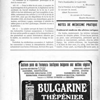 2085 - Page 2936-XLIV - Législation. Loi étendant le régime de la législation sur les accidents du travail aux gens de mai�son, domestiques, concierges et serviteurs à gages / Notes de médecine pratique. Traitement moderne des ulcères variqueux