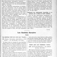 2108 - Page 2959 - Partie Scientifique. L’Actualité Scientifique. La Presse. Les indications et l’abus du curettage utérin [(Paris médical, 16 juin 1923)] / Traitement des vomissements incoercibles de la grossesse par le sérum du cordon ombilical [(Paris méd, 16 juin 1923)] / Les Sociétés Savantes. Paris. Coma diabétique traité avec succès par l’insuline, (Soc. méd. des hôp. 29-6-1923) / Diabète grave avec infantilisme. Insuline, (Soc. médicale des hôp. 22-6-1923) / Diabète infantile compliqué de tuberculose. Insuline, (Soc. médicale des hôp. 22-6 1923)