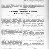 2120 - Page 2971 - Partie Professionnelle. Travaux Originaux. Le P. C. N. " des sciences " doit être remplacé par un P. C. N. médical. Les masseurs demandent un statut et un titre officiels / La pratique des accouchements en clientèle. Médecins et sages-femmes [M. A. Bouchet]