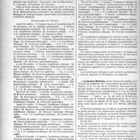 2127 - Page 2978 - Partie Professionnelle. Reportage Professionnel. Nouvelles et informations. Clinique médicale propédeutique / La Section Médicale