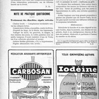 2131 - Page 2982-XLII - Correspondance. Application du Tarif Maginot. Extirpation de ganglions tuberculeux / Note de pratique quotidienne. Traitement des diarrhées aiguës estivales