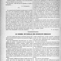 2165 - Page 3016 - Partie Professionnelle. Travaux Originaux. Les soins médicaux aux mutilés et aux malades de la guerre / Le conseil de famille des syndicats médicaux