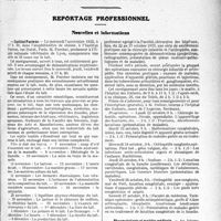 2174 - Page 3025 - Partie Professionnelle. Comptes rendus, documents, pièces officielles…. Statuts de la Fédération des Syndicats médicaux d'Alsace (F. S. A) / Reportage Professionnel. Nouvelles et informations. Institut Pasteur / Chirurgie infantile et orthopédie / Pharmacologie et matière médicale