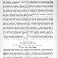 2198 - Page 3049 - Partie Scientifique. Travaux Originaux. Clinique médicale. Les hépato-néphrites, M. le professeur Chauffard / Clinique chirurgicale, M- J. -P. Tourneux. Tumeur paranéphrétique